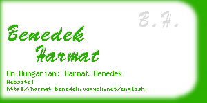 benedek harmat business card